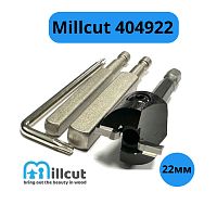 Фреза для ручек и заверток Morelli Luxury Essential 22 мм, хвостовик hex 1/4 Z2 Millcut 404922
